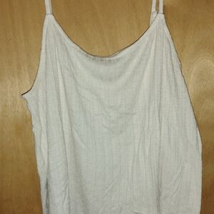 Cato Cream Camisole Top with Scoop Neck and Spaghetti Straps